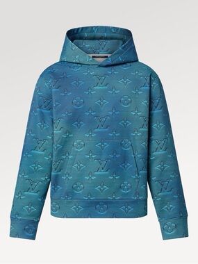 Louis Vuitton Teal to Blue Gradient Monogram Hoodie